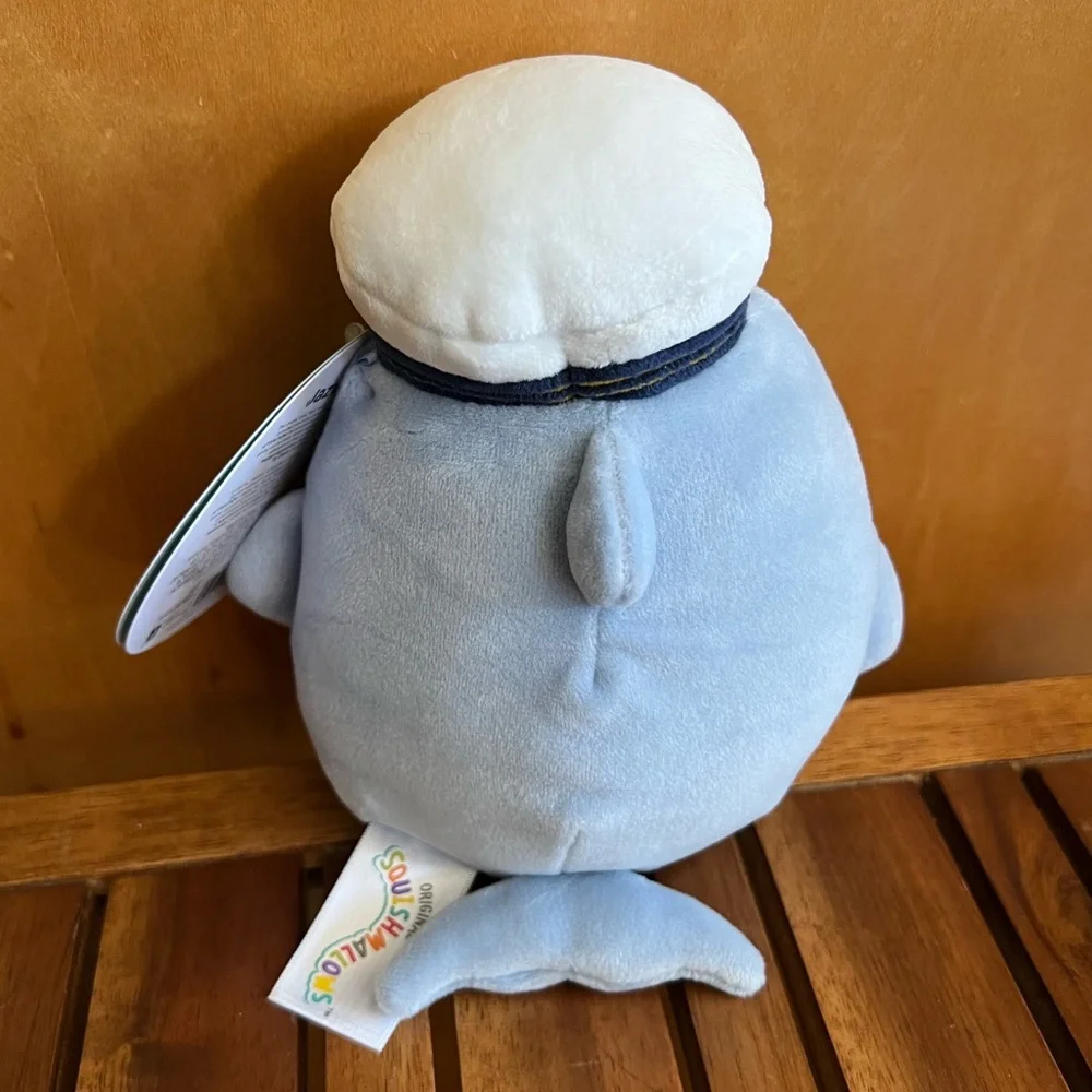 🟡NWT 5” Samir Whale Sailor Hat Squishmallow navy nautical anchor cap sea life - Picture 5 of 5